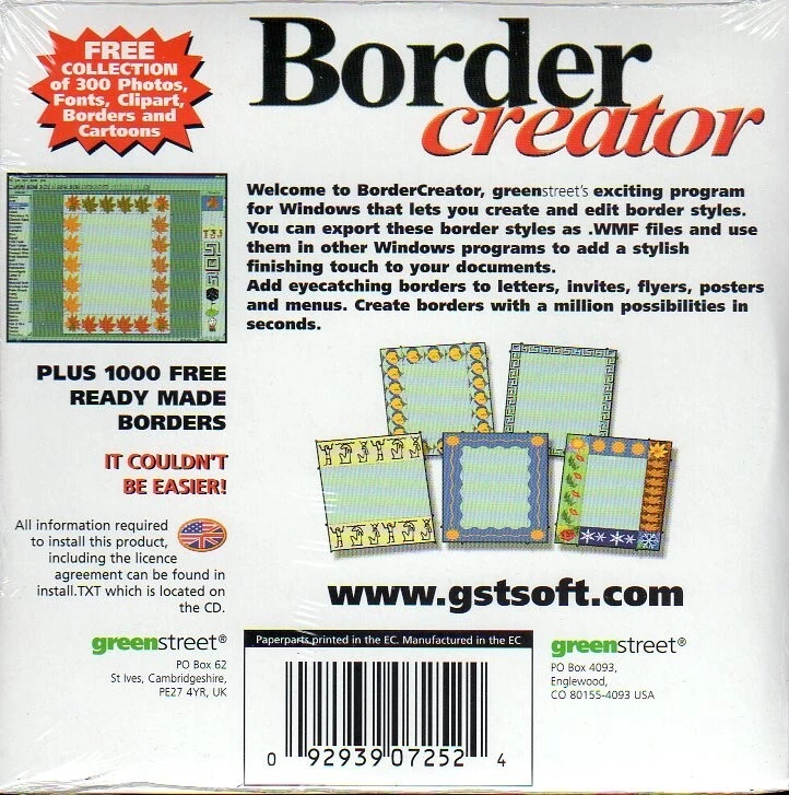 Border Creator CD-ROM para Windows - CD NUEVO EN FUNDA Foto 3 de 3