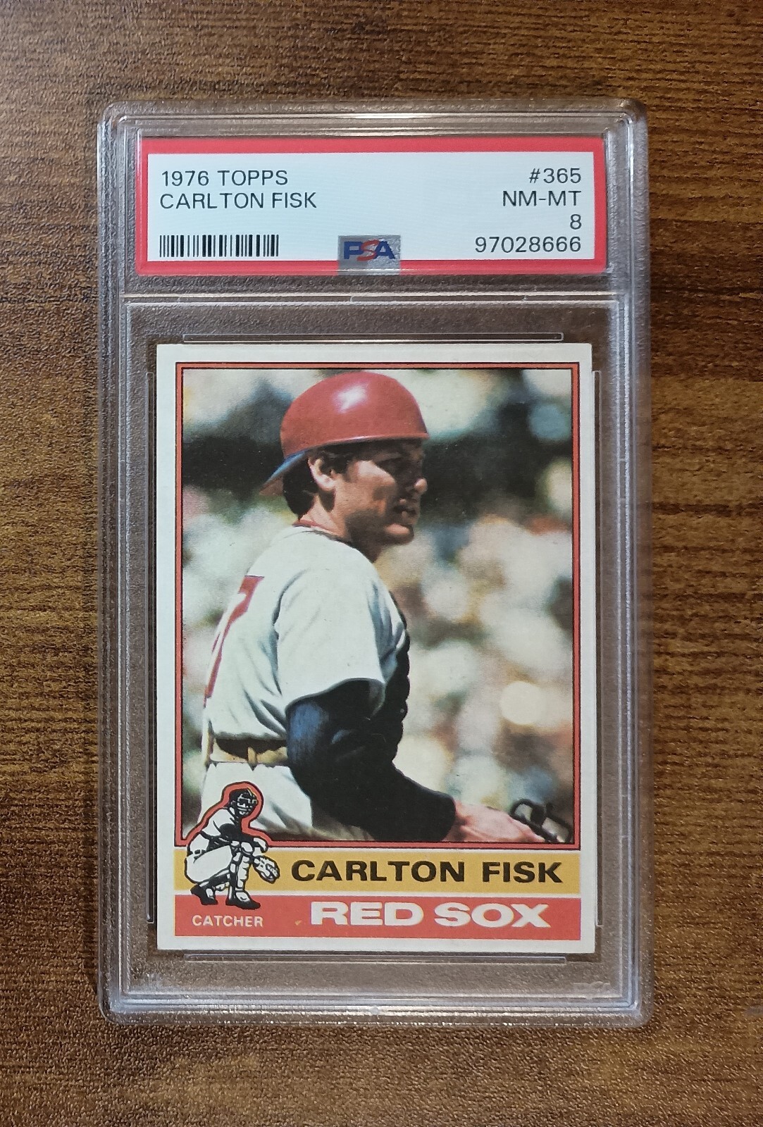 1976 Topps Carlton Fisk #365 PSA 8 NM-MT Boston Red Sox SHARP Pop 511, 138 Highe