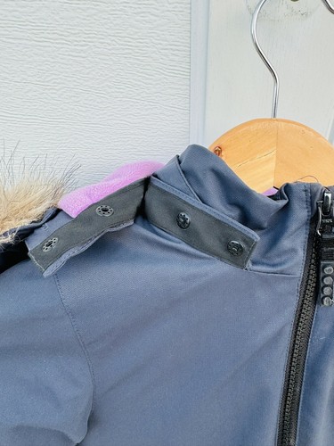 Lego Wear Down Jacket Coat with Fur Lined Hood Blue EUC - Picture 6 of 6