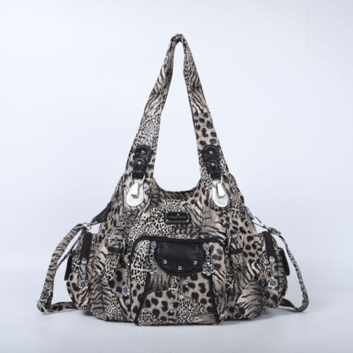 Angel Kiss Women Handbags Soft Leather Shoulder Hobo Large Capacity Travel Bag - Picture 6 of 32