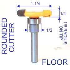 1 pc 1/4" SH Flooring for 1/8 Radius Rounded Slot  Floor Router Bit  sct-888