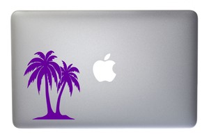 Tropical-Palm-Trees-5-Inch-Purple-Vinyl-Decal-for-Macbook-Laptop