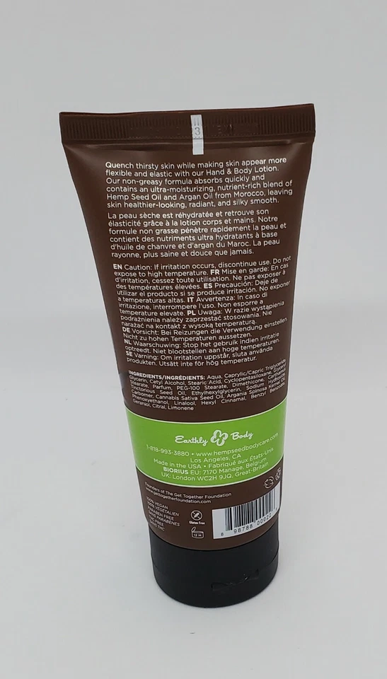 Лосьон для рук и тела из семян конопли «Голые в лесу» ~ 7 унций (земное тело) НОВЫЙ - Изображение 2 из 3