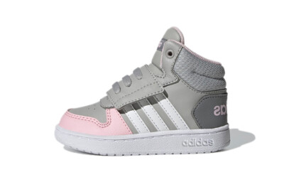 adidas Hoops 2.0 Mid Grey Clear Pink - GZ7779