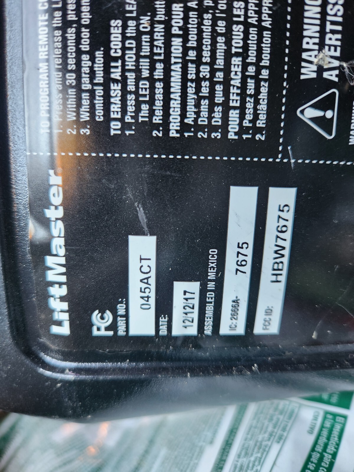 045ACT Garage Door Opener Logic Board Chamberlain MyQ WORKS LiftMaster ...