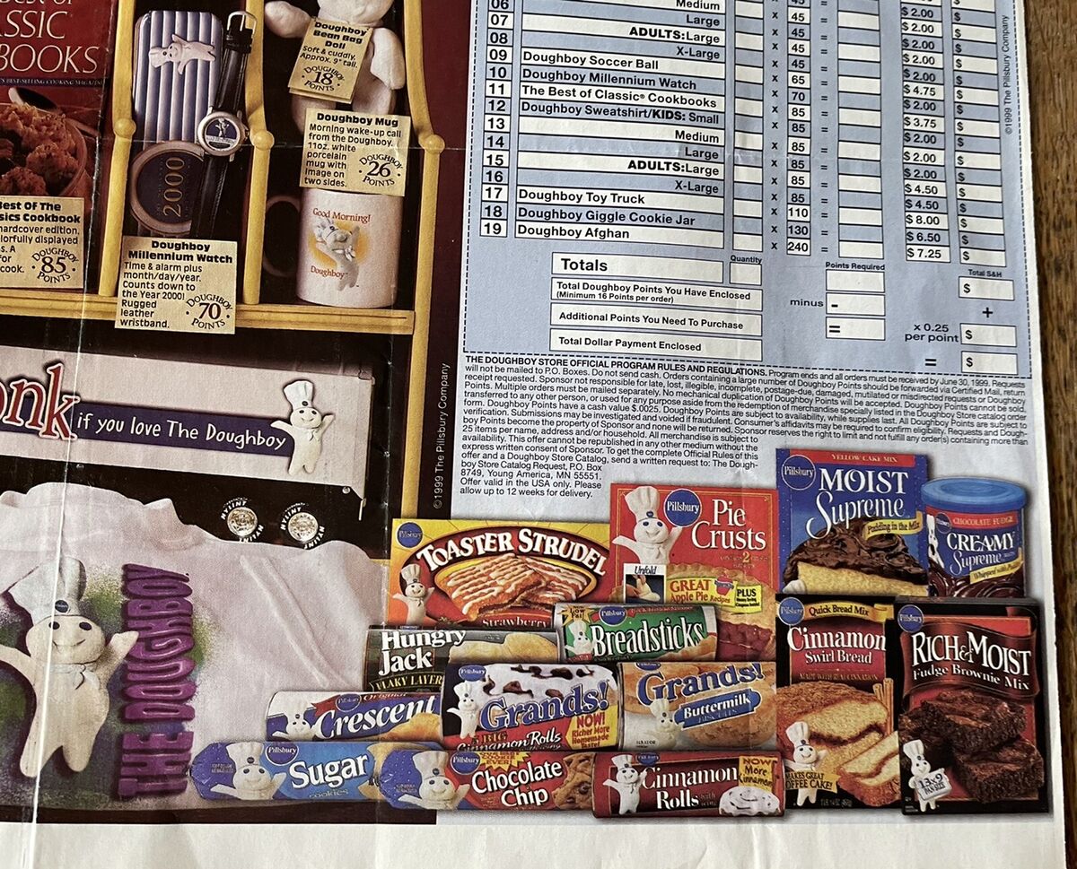 Vintage 1999 Paper Pillsbury The Doughboy Store Ad Insert Vintage 1999 Paper Pillsbury The Doughboy Store Ad Insert