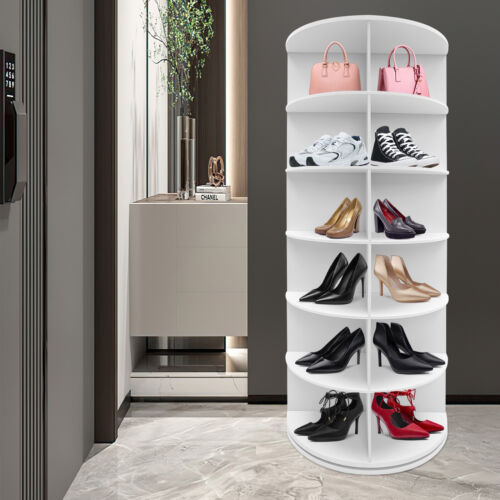 6-layer Rotating Shoe Rack Free Standing Shoe Rack Shoe Organizer Home Bedroom