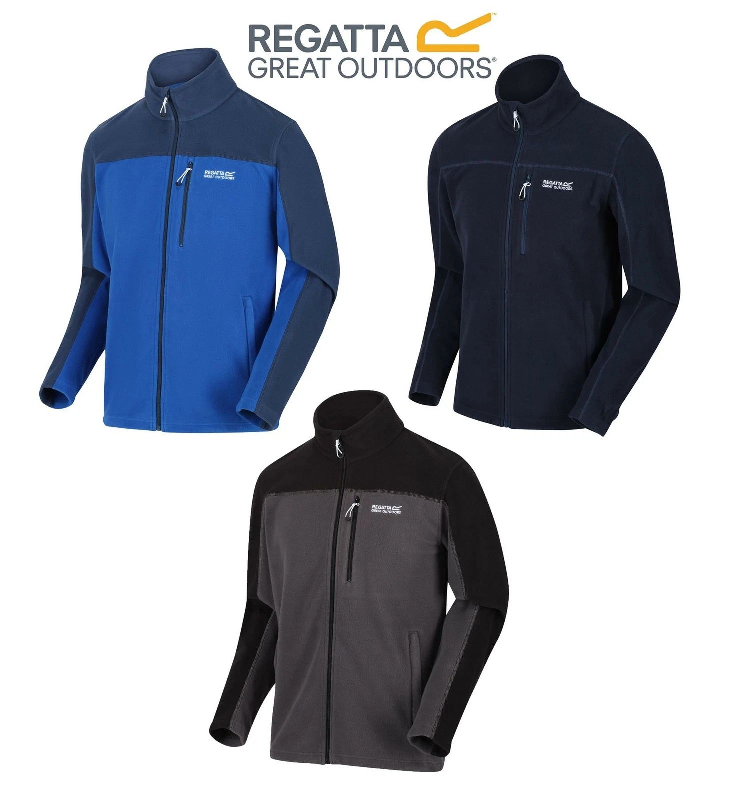 Regatta Mens Fellard Fleece Jacket Full Zip Up Coat S M L XL 2XL 3XL 4XL
Opens in a new window or ta