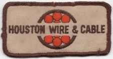 HOUSTON WIRE & CABLE Vintage Felt Patch Embroidered Logo Advertising