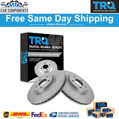TRQ New Front Brake Rotor Set Fits For 2004-2019 Ford Escape Volvo C30 V50