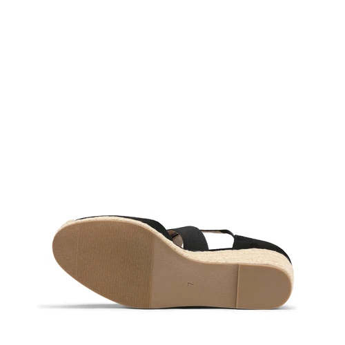 Women Espadrilles Platform Wedge Sandals Elastic Strap Close Toe Dress Shoes - Picture 6 of 36