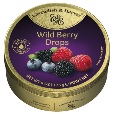 100% ORIGINAL Cavendish & Harvey | Wild Berry Hard Candy Drops - 6oz, (12 PACKS)