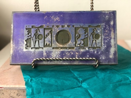 Toller 9" Vintage Fantasy Buchdruck Druckblock - Mittelalter Ritter & Löwe - Bild 1 von 24