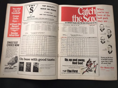 1971 Programa de los Medias Rojas de Boston en Fenway Park Carl Yastrzemski ex Carlton Fisk - Imagen 8 de 8