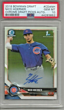 Nico Hoerner 2018 Bowman Draft Chrome Autograph Rookie PSA 10