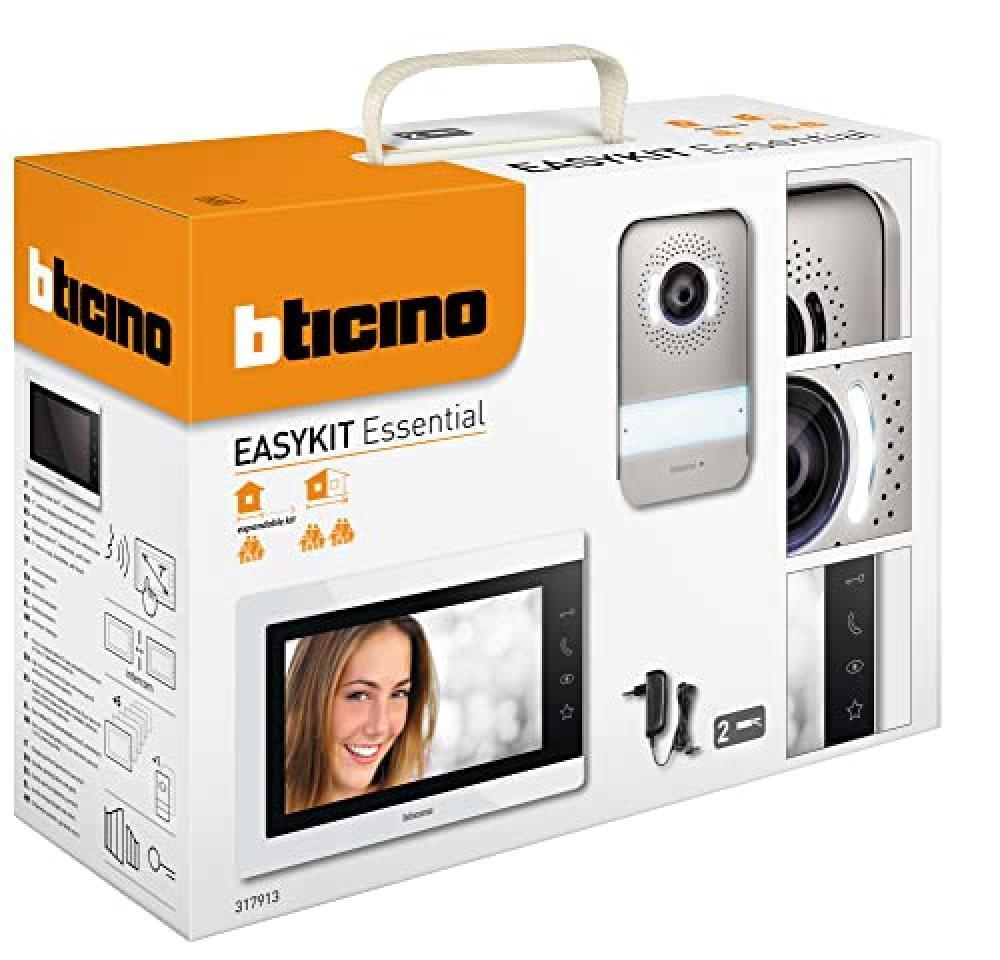 (TG. 2 USB tipo A e C) BTicino 317913 Videocitofono Easykit Essential 2 Fili Mon