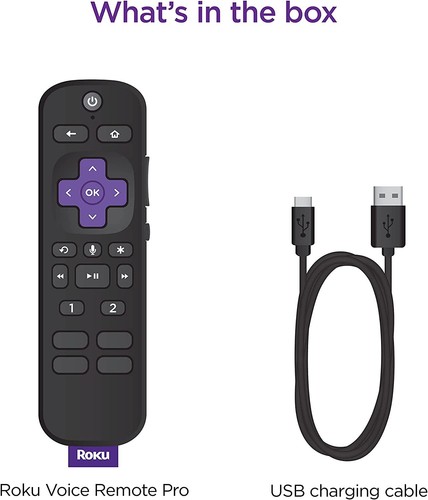 Roku Voice Remote Pro | Wiederaufladbare Sprachfernbedienung mit TV-Steuerung, verlorene Fernbedienung  - Bild 6 von 8