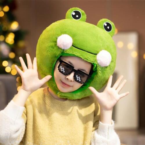 Beau chapeau peluche grenouille fête costume chapeau festival décoration pour adultes enfants - Photo 1/11