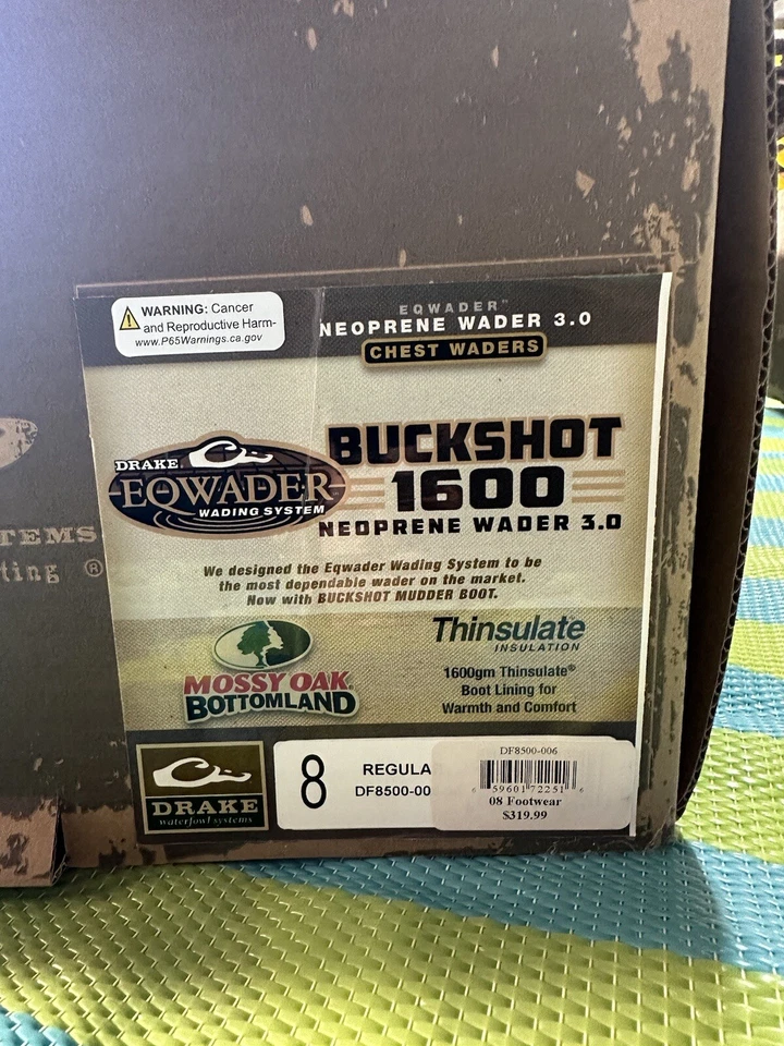 Drake Buckshot Eqwader 1600 Neoprene Wader 3.0. DF8500-006. SIZE 8. BEST DEAL - Image 2 of 4