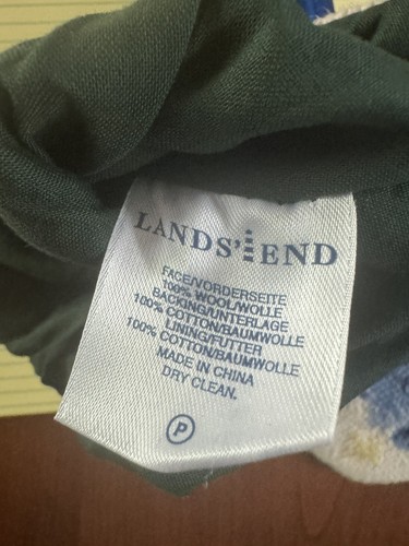 Lands End Angel Stocking Needlepoint Green Velvet Backing Lining Wool “Merrie” - 第 6/7 張圖片