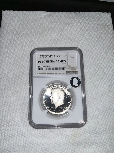 1979 S Kennedy Half Dollar PF 69 ULTRA CAMEO TYPE 1 ECC NGC Certified