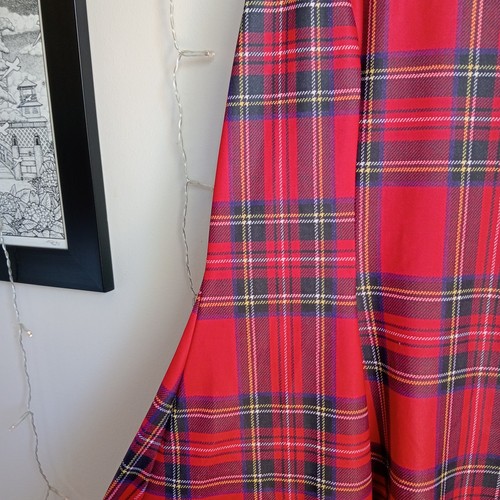 BLACK MILK - Limited Edition Red Tartan Reversible Skater Dress - Size L - Picture 6 of 9