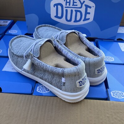 Hey Dude Men\'s Blue/Grey Soft Loafers GUC 10 Amazon.com | HEYDUDE Men main image 2