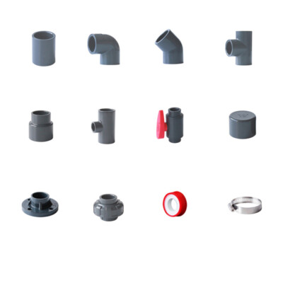 Dark Grey PVC 75mm ID Pipe Fitting Industrial Pressure Grade Metric Solvent Weld