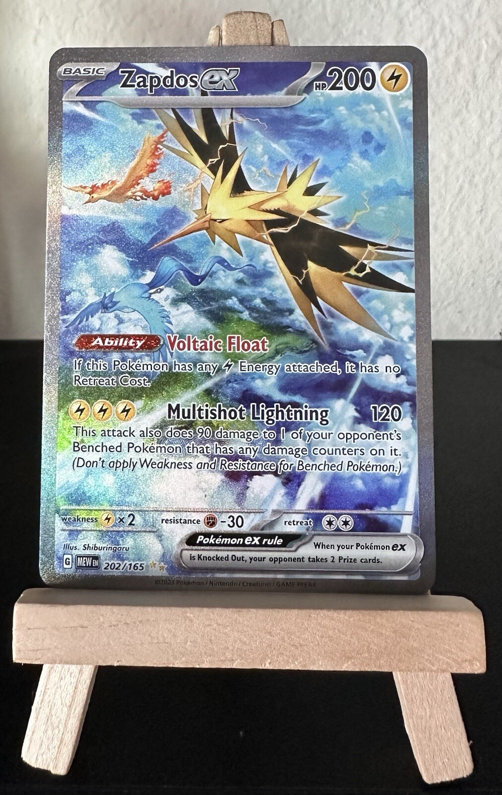 Zapdos ex Special Illustration Rare 202/165 - SV Pokemon 151 English - NM