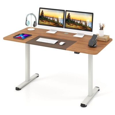 55'' x 28'' Electric Standing Desk w/ Cable Management Hole Smooth & Quiet Lifting