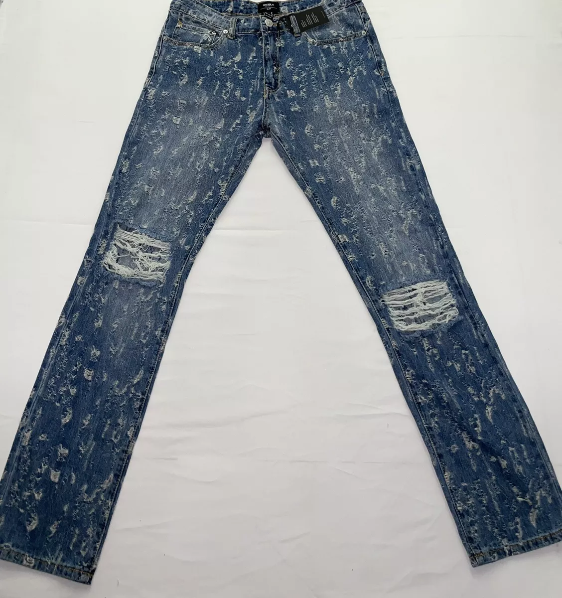 Forever 21 Slim fit Distressed Ripped Denim Jeans Men s Size 31