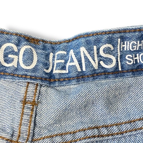 Cut Off Jean Shorts Light Wash Distressed Gogo High Rise Short Large - 第 6/6 張圖片
