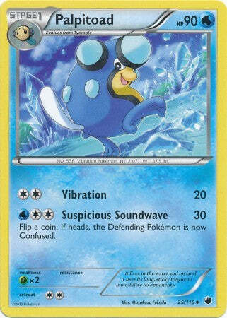 Palpitoad 25/116 - Pokemon Plasma Freeze Uncommon Card - Picture 1 of 1