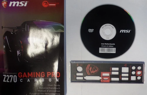 MSI Z270 Gaming Pro Carbon - Handbuch - Blende - Treiber CD   #309258