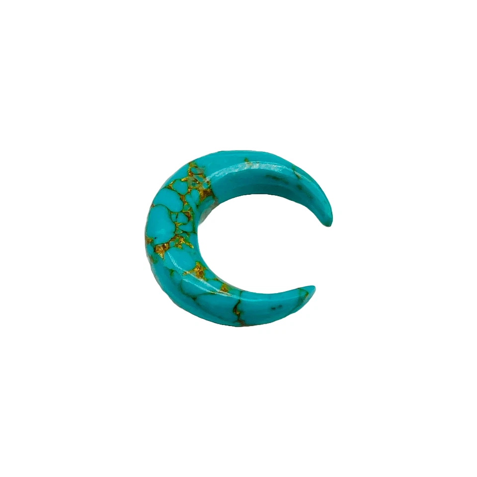 Copper Turquoise Naga Septum Piercing Jewelry Crescent Horseshoe Pincher 2-12mm - Image 2 of 4