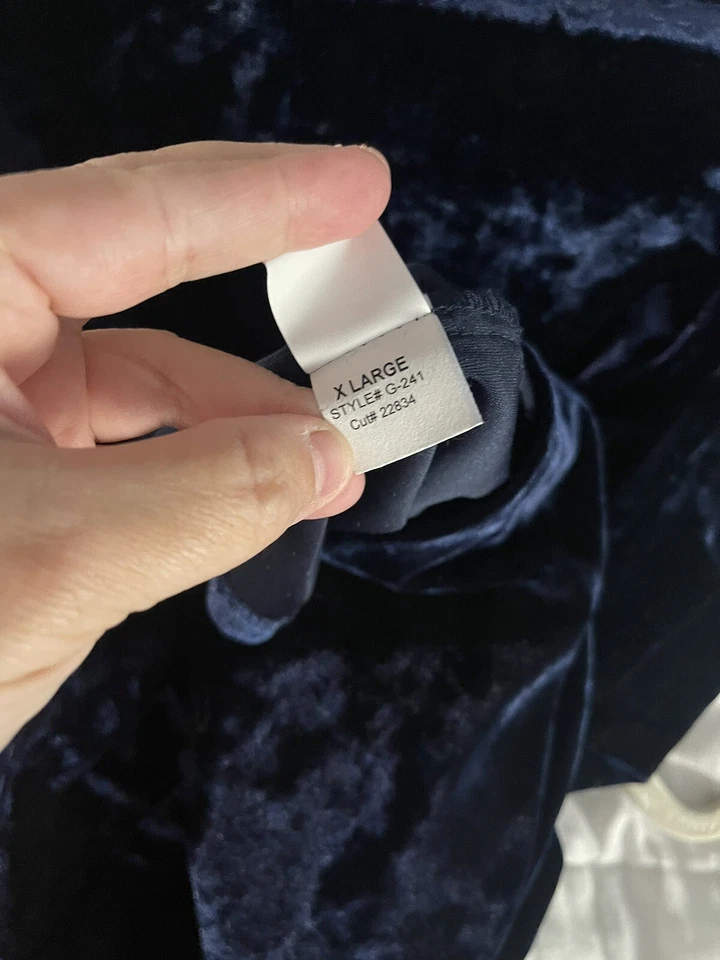 AQUA девочек измельченный бархат синий ложным вырезом платье Bloomingdale's эксклюзивный XL новый с Ярлыками - Изображение 4 из 4