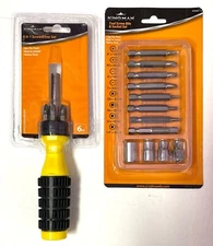 KINGMAN 6 in 1 Screwdriver set or Plus 12 Pc Screw Bits & Socket Set