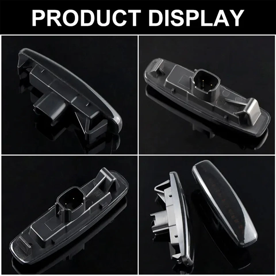 For Infiniti FX35 FX37 FX50 Smoke Lens LED Amber Turn Signal Side Marker Lights - Image 4 of 4