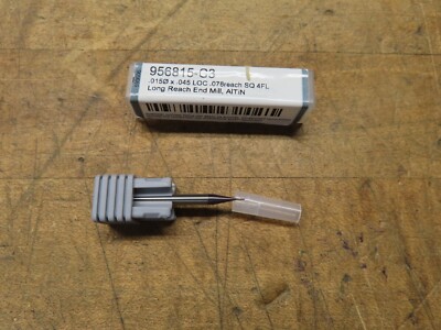 Harvey Tool 1/64'' X .045 LOC .07 breach Carbide AlTiN long reach end mill
