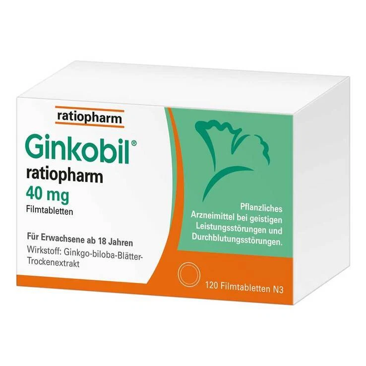 Ginkobil ratiopharm 40mg mit Ginkgo biloba · 120 St · PZN 06680817