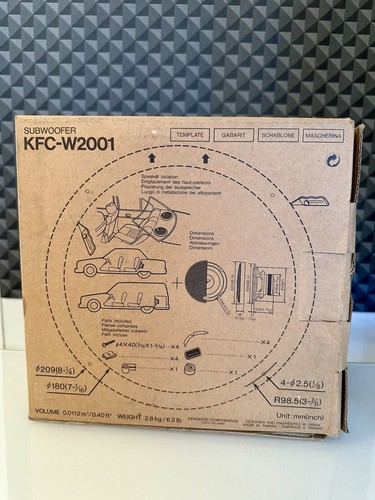 Vintage Kenwood KFC-W2001 8 inch car subwoofer old school - Picture 2 of 5