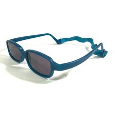 Miraflex Sunglasses NEW BABY 2 Blue Rectangular Frames with Purple Lenses