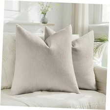 Throw Pillow Covers 18x18 Inch Set of 2,Boho 18" x 18" Pack of 2 Oatmeal