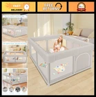 Sturdy Baby Playpen with Gate - 50x50 Safety Play Yard for Indoor & Outdoor Fun