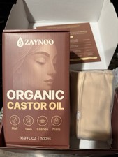 Castor Oil Pack Wrap Kit with 16.9oz USDA Organic Cold-Pressed 2 Reusable Packs