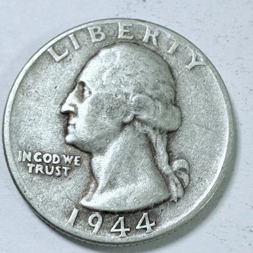 1944 Washington Quarter 90% Silver ~ FINE DETAILS #4654