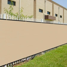 7ft Sand Privacy Fence Screen Breathable Windscreen with Zip-Ties for Pool Patio