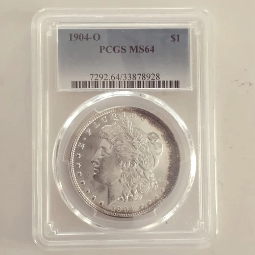 1904-O Morgan Silver Dollar Uncirculated New Orleans Mint PCGS MS64 0.9 Fine $1