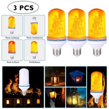 LED Flame Light Bulb 4 Modes Flickering Bulbs Upside Down Effect E26/E27 Base