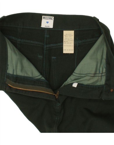 MOSCHINO Womens Pencil Skirt IT 40 Small W26 Green Cotton CL26 - Picture 4 of 4